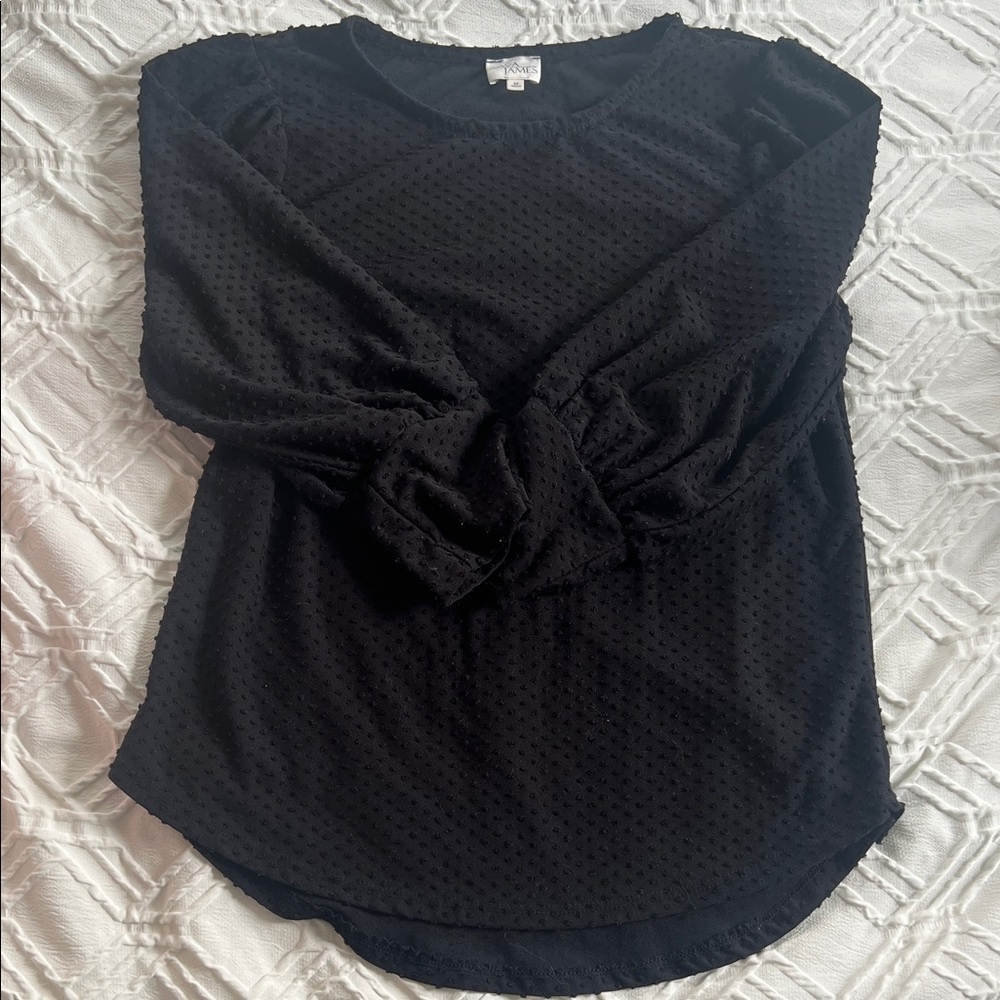 Chic Black Long Sleeve Women's Top